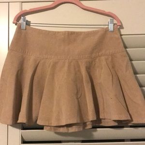 Light brown corduroy Arden B. pleated skirt